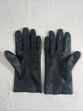 Cara/Gates Leather Gloves, Black, Ladies Large, Soft Knit Lining